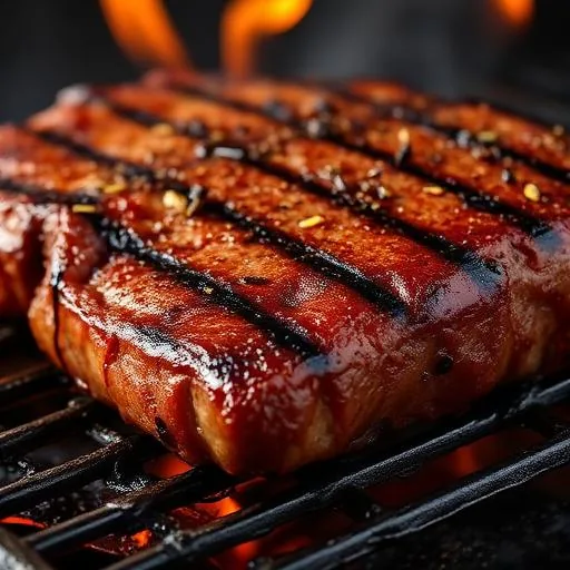 Paradice barbecue sauce over grilled steak